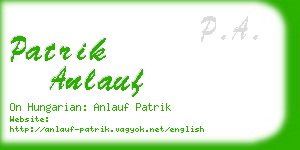 patrik anlauf business card